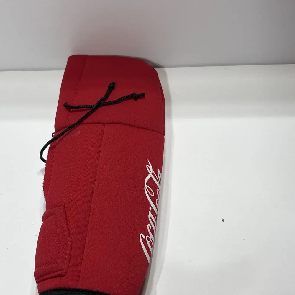 Vintage Coca-Cola Zippered Red Hoodie Bottle Drink Cooler Koozie Soda Promo